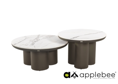 Diivanilaudade komplekt Apple Bee TONGA hele marmor / pronks, 2 tk, aiamööbel, mööbel, aialaud, aialauad