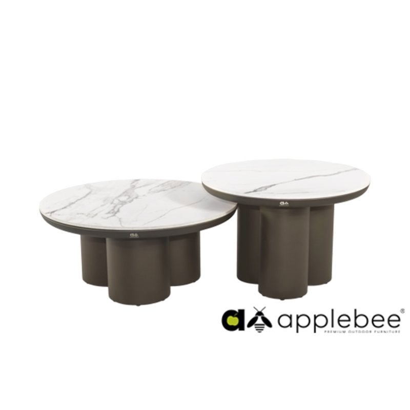 Diivanilaudade komplekt Apple Bee TONGA hele marmor / pronks, 2 tk, aiamööbel, mööbel, aialaud, aialauad