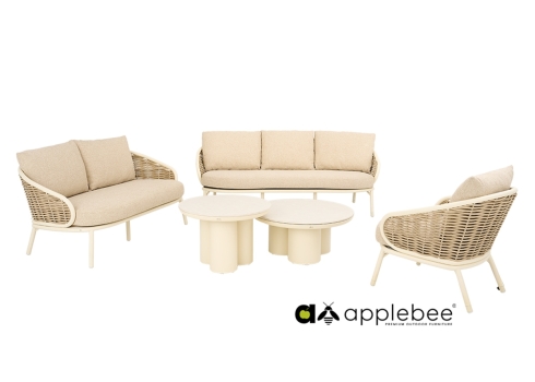 Aiamööbli komplekt Apple Bee PINE KEY helepruun / helebeež, aiamööbel, terrassimööbel