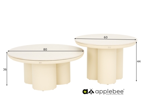 Aiamööbli komplekt Apple Bee PINE KEY helepruun / helebeež, aiamööbel, terrassimööbel