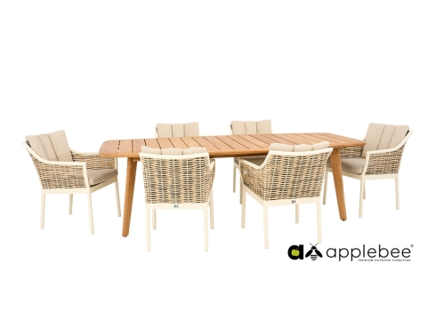 Aiamööbli komplekt Apple Bee PINE KEY helepruun / helebeež, aiamööbel, terrassimööbel