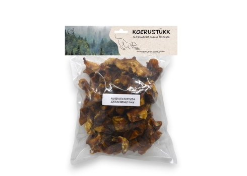 Koerustükk kuivatatud sea sisekõrvad koerale 500g