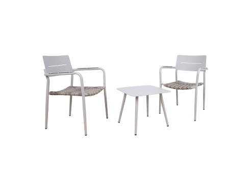 Rõdukomplekt COCORA laud, 2 tooli, taupe