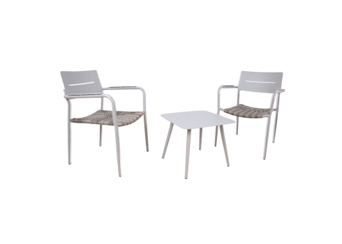 Rõdukomplekt COCORA laud, 2 tooli, taupe