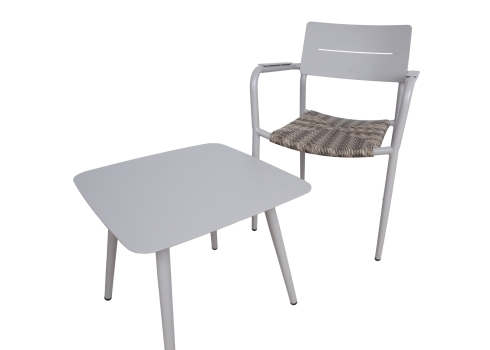 Rõdukomplekt COCORA laud, 2 tooli, taupe