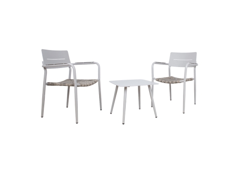 Rõdukomplekt COCORA laud, 2 tooli, taupe
