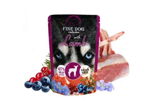 Rafi Fine Dog märgtoit lamba, mustikate ja jõhvikatega 500g