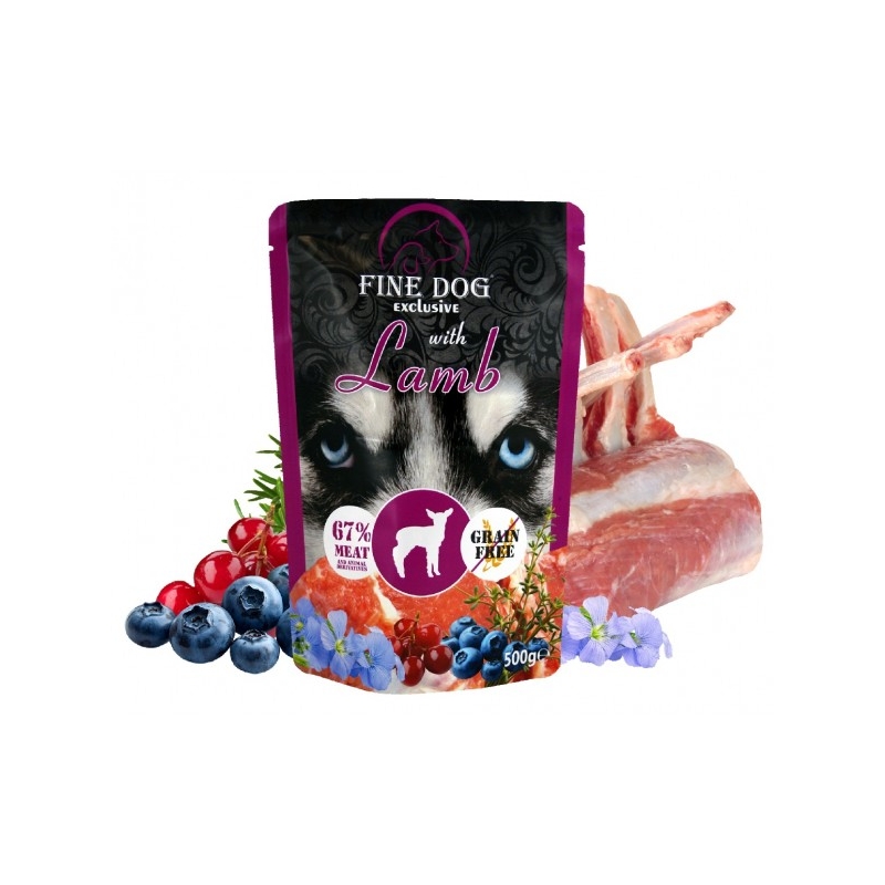 Rafi Fine Dog märgtoit lamba, mustikate ja jõhvikatega 500g