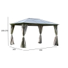 Varikatus SUNSET 3x4xH2-2,7m, taupe-pruun