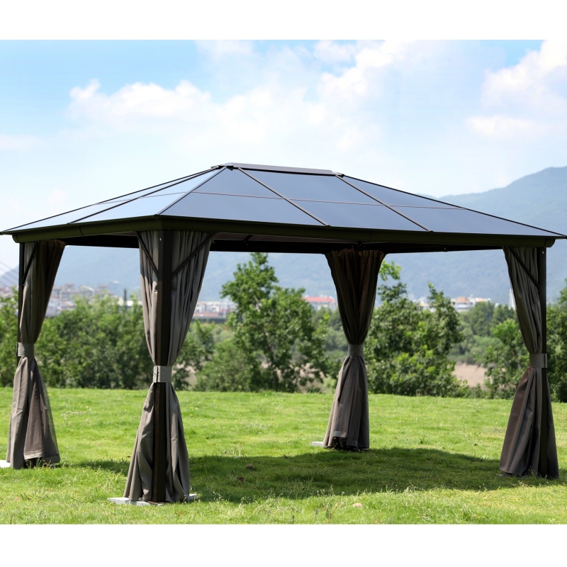 Varikatus SUNSET 3x4xH2-2,7m, taupe-pruun