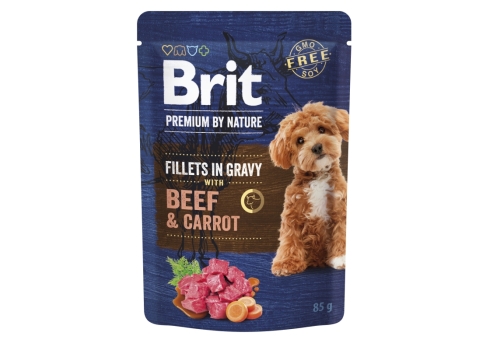 Brit Premium Beef & Carrot in Gravy märgtoit koertele 85g