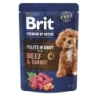 Brit Premium Beef & Carrot in Gravy märgtoit koertele 85g