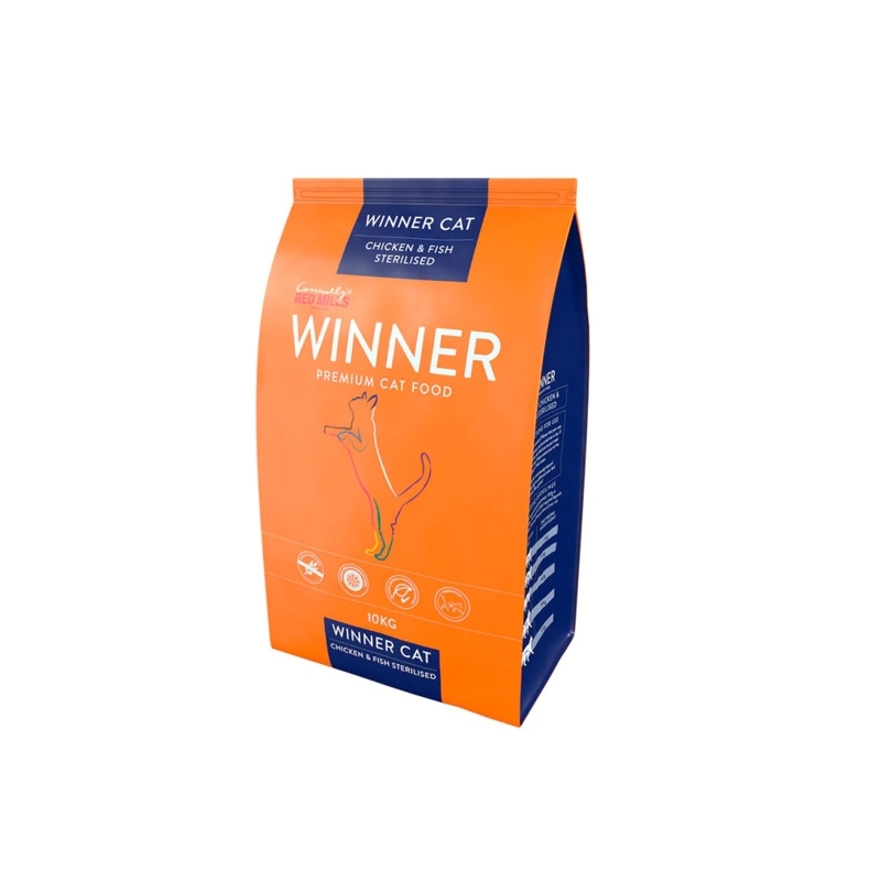 WINNER KASSI TÄISSÖÖT STERILISEERITUD KASSILE KANA-KALA 2KG