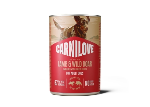 Carnilove Lamb & Wild Boar konserv koertele 400g