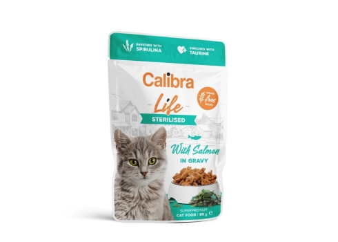 Calibra Life Sterilised Salmon märgtoit kassidele 85g