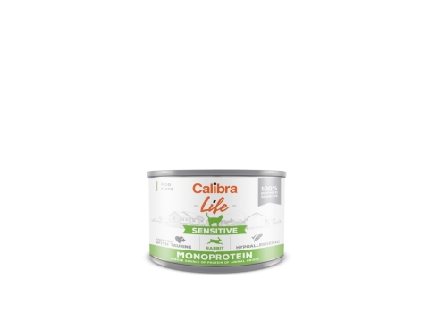 Calibra Life Sensitive Rabbit konserv kassidele 200g