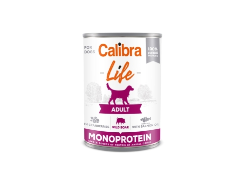 Calibra Life Adult Wild boar with Cranberries konserv koertele 400g