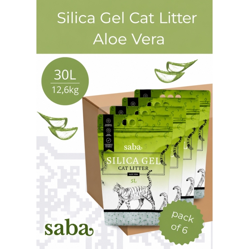 SABA Aloe Vera lõhnaline silikageelist kassiliiv 30L