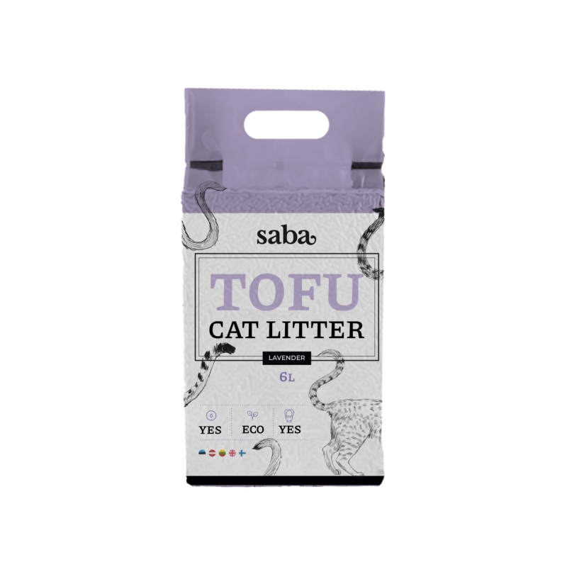 SABA lavendlilõhnaline tofu kassiliiv 6L
