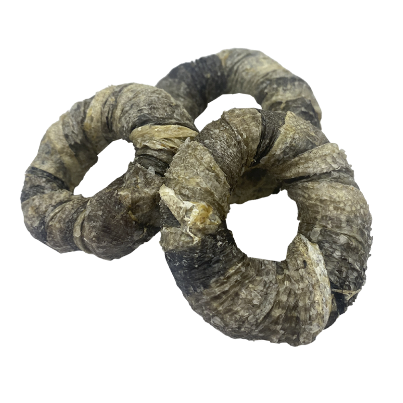 Grizy kuivatatud maius koerale - tursa naha spiraalid 100g