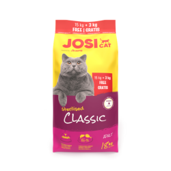 JosiCat Sterilised Classic kassitoit 18kg (15+3kg)