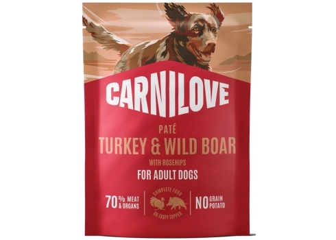 Carnilove Pate Turkey & Wild Boar märgtoit koertele 300g