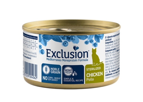 Exclusion Mediterraneo konserv steriliseeritud kassidele Chicken 12x85g