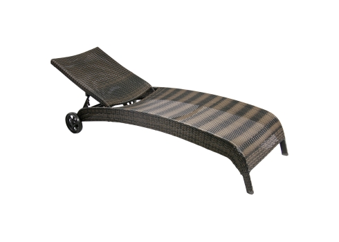 Lamamistool Wicker tumepruun, 73x196x99cm