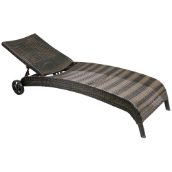 Lamamistool Wicker tumepruun, 73x196x99cm