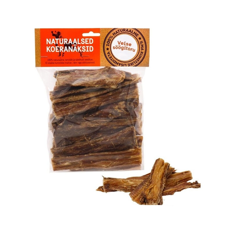 Naturaalne maius koertele, veise söögitoru 15 cm, 200 g