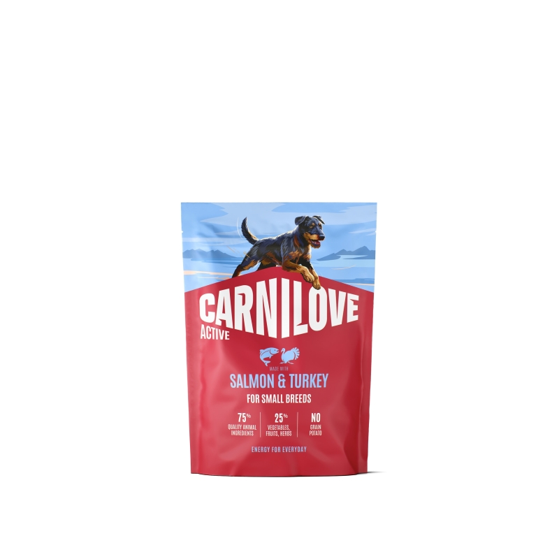 Carnilove Active Salmon & Turkey Adult Small Breed koeratoit 1,5kg