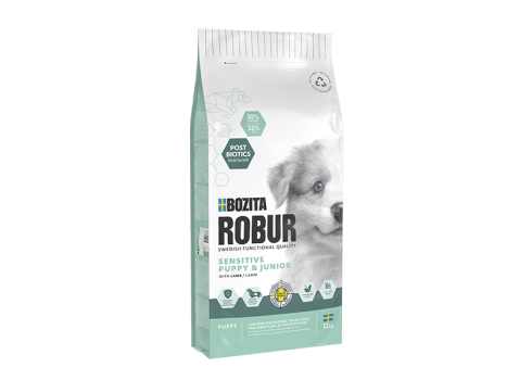 Bozita Robur Sensitive GF Puppy & Junior with Lamb koeratoit 12kg