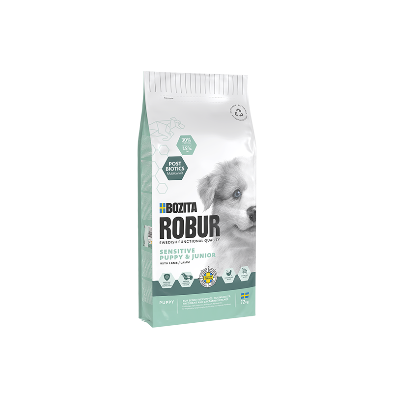 Bozita Robur Sensitive GF Puppy & Junior with Lamb koeratoit 3kg
