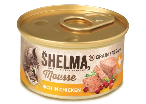 Shelma mousse konserv kassile kana, jõhvika ja tüümianiga 12x85g