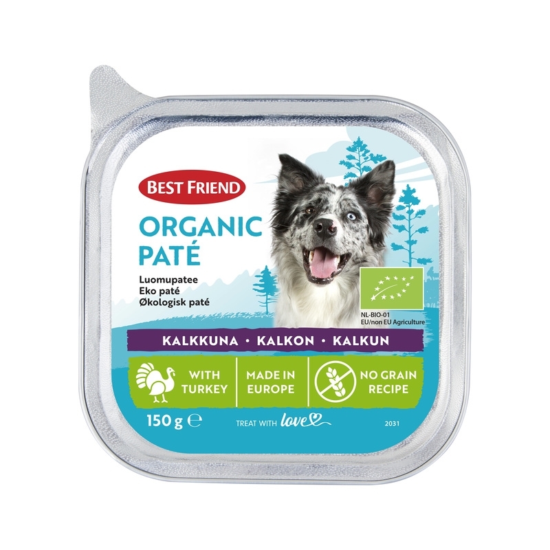 Best Friend KOERA PASTEET ORGANIC KALKUN 150G N1