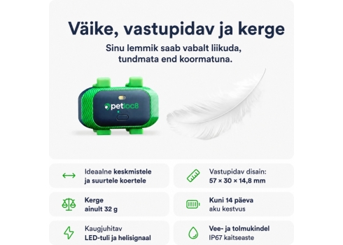 Petloc8 GPS jälgimisseade koerale