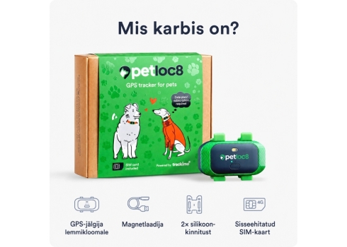 Petloc8 GPS jälgimisseade koerale