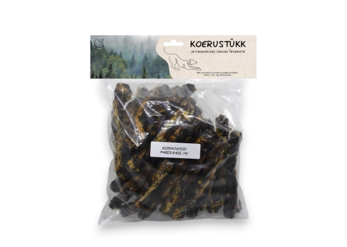 Koerustükk kuivatatud pardi kael koerale 1kg