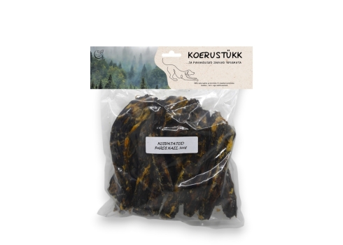 Koerustükk kuivatatud pardi kael koerale 500g