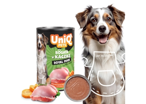 UniQ Pets Royal Duck konserv koertele 375g