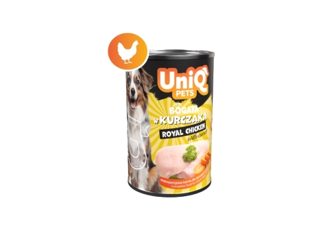 UniQ Pets Royal Chicken konserv koertele 375g