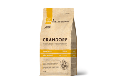 Grandorf Cat 4 Lihaga kassitoit steriliseeritud kassidele 8kg