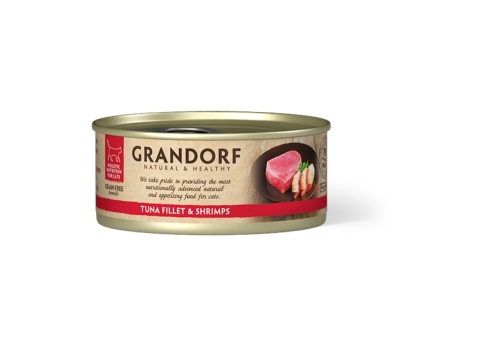 Grandorf Tuunikala filee ja Krevetid konserv kassidele 70g