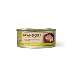 Grandorf Tuunikala filee ja Krabifilee konserv kassidele 70g