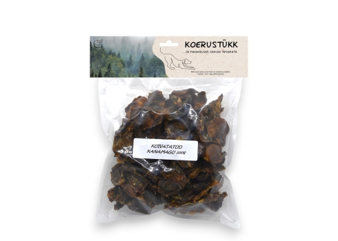 Koerustükk kuivatatud kanamagu koerale 200g