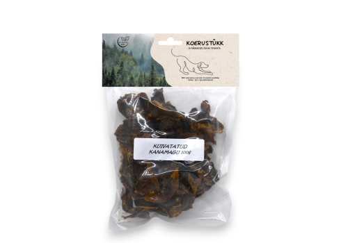 Koerustükk kuivatatud kanamagu koerale 100g