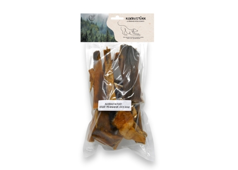 Koerustükk kuivatatud veise peanahk 15cm koerale 500g