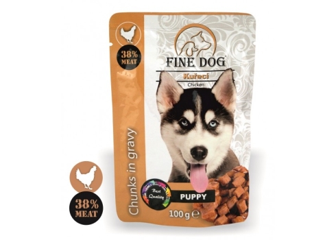 Fine Dog kutsikaeine kanaga 22X100g