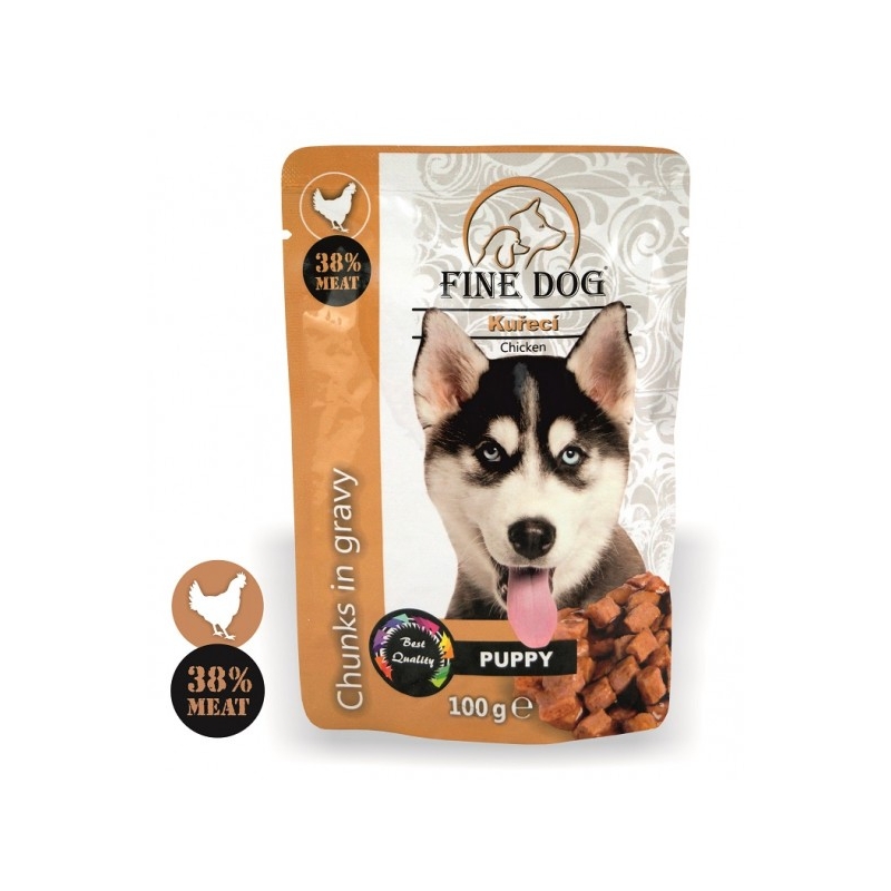 Fine Dog kutsikaeine kanaga 22X100g