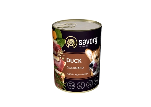 Savory konserv koertele Gourmand Duck 6x400g